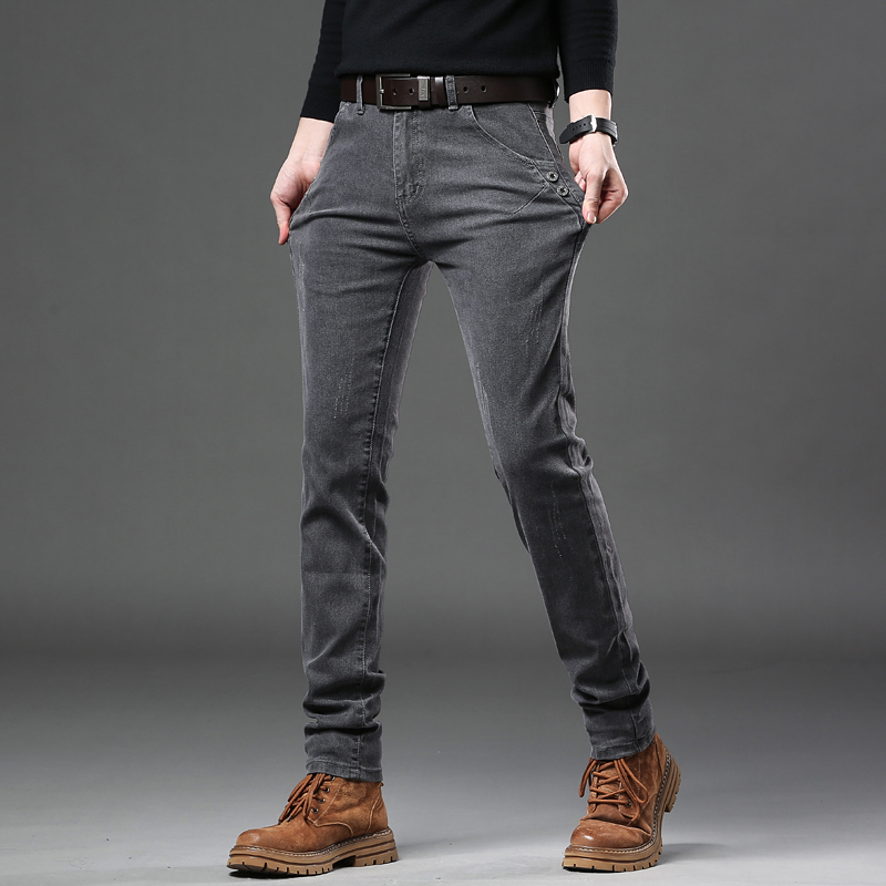 New Pure Gray Korean Slim Jean - Streetwear Brand Denim recension och pris